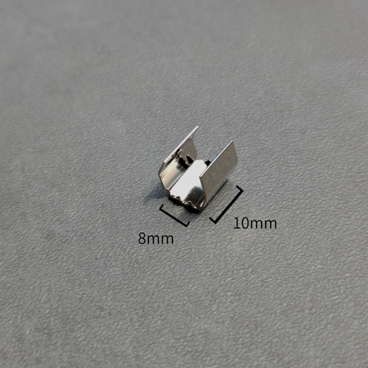 Size L, silver clasps, 8 pieces