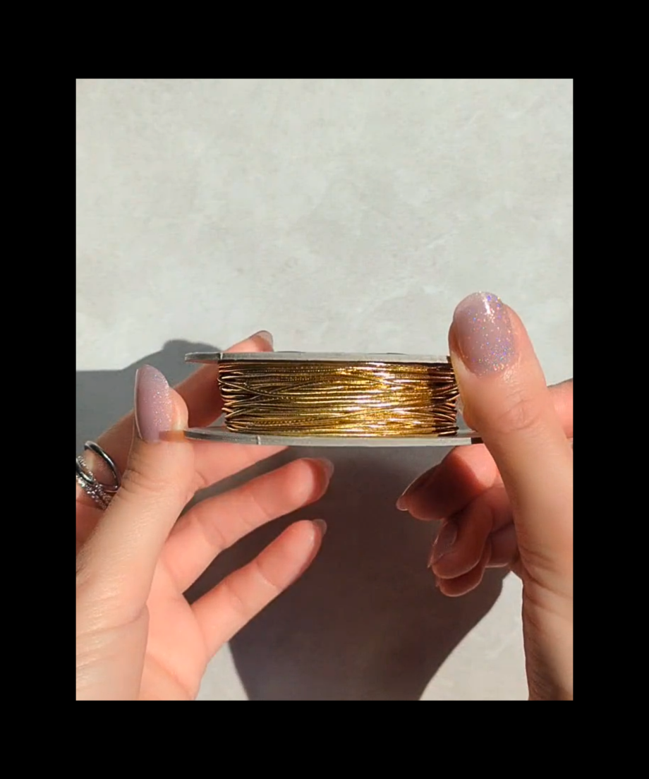 【ゴールド】1.3mmゴム 20m